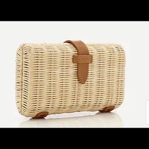 Jcrew rattan clutch